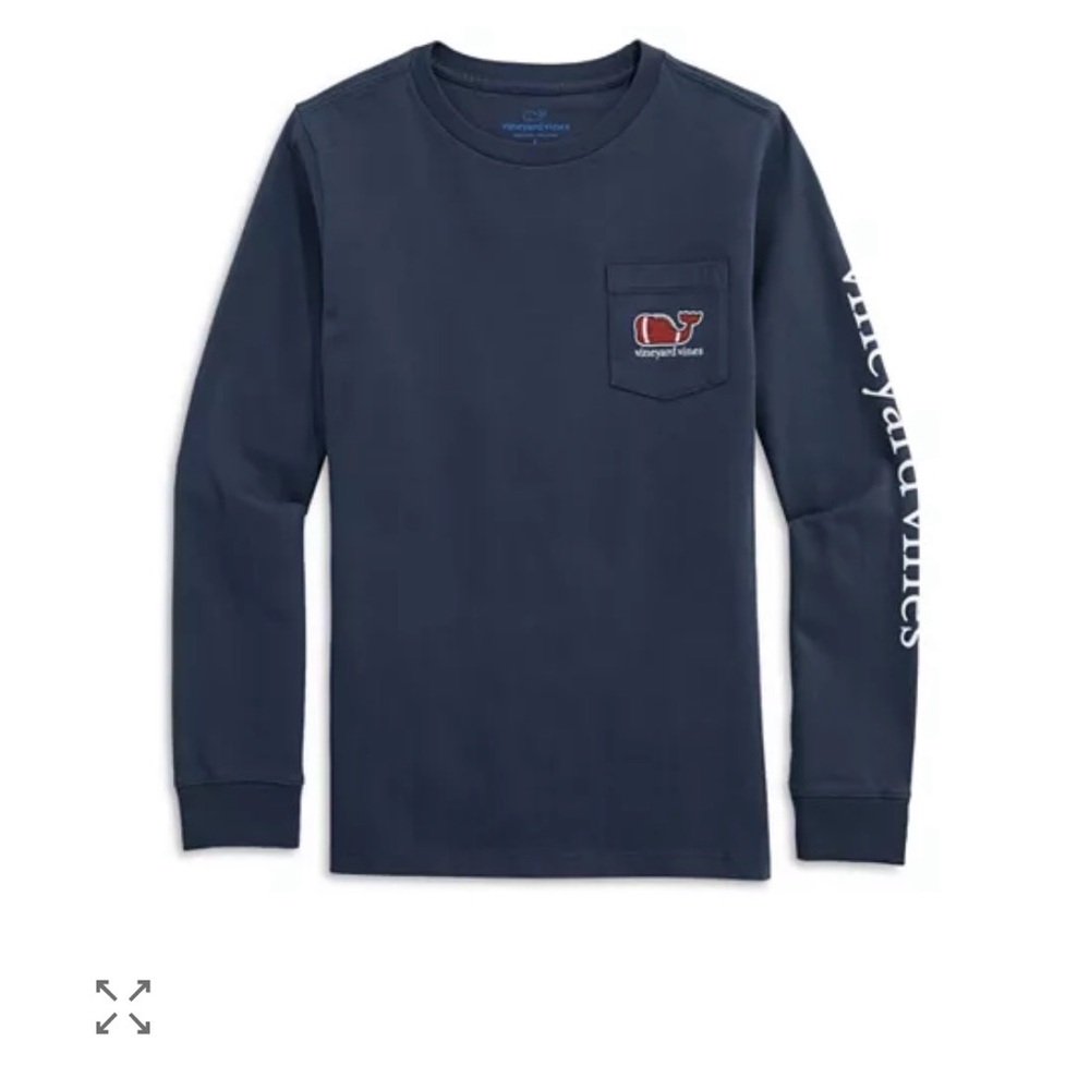 Vineyard Vines Kids Long Sleeve Tee in Navy